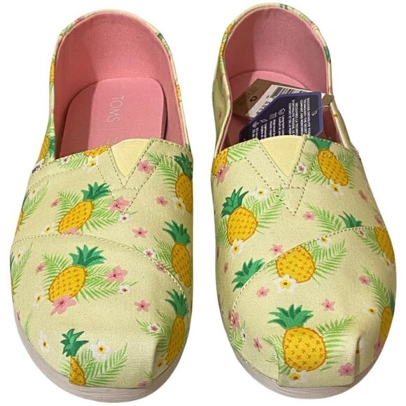 🍍 Summer Fruits TOMS Alpargata OrthoLite Lemonade Pineapple Paradise Print Shoes - Picture 3 of 10